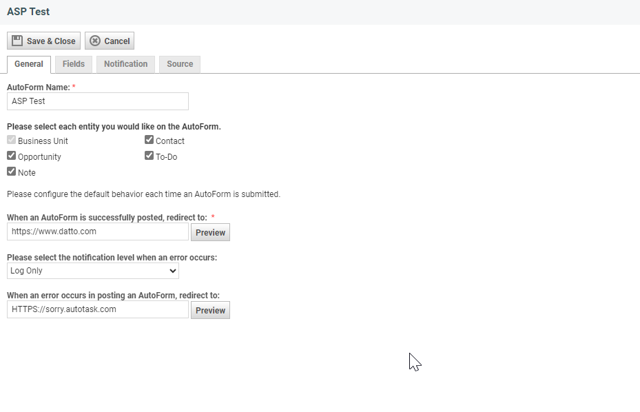 Using Autoforms (Web Forms) in Autotask on Vimeo